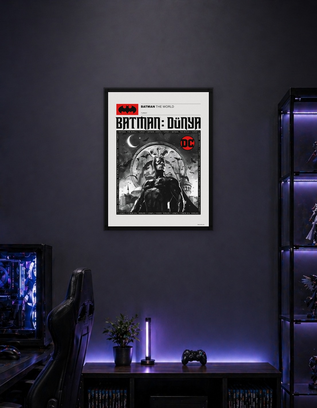 Batman The World BW Turkey