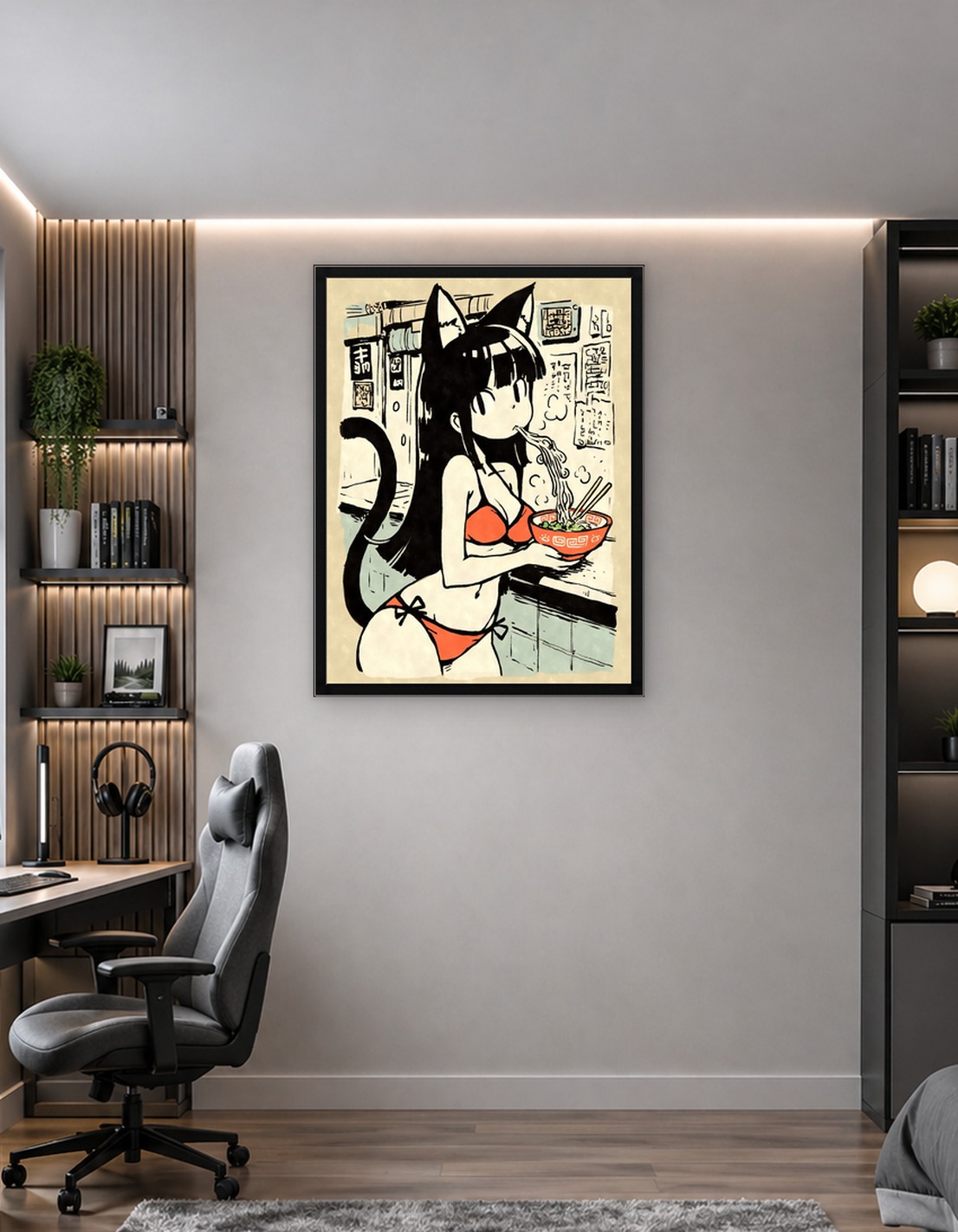 VintageAnime Catgirl Ramen