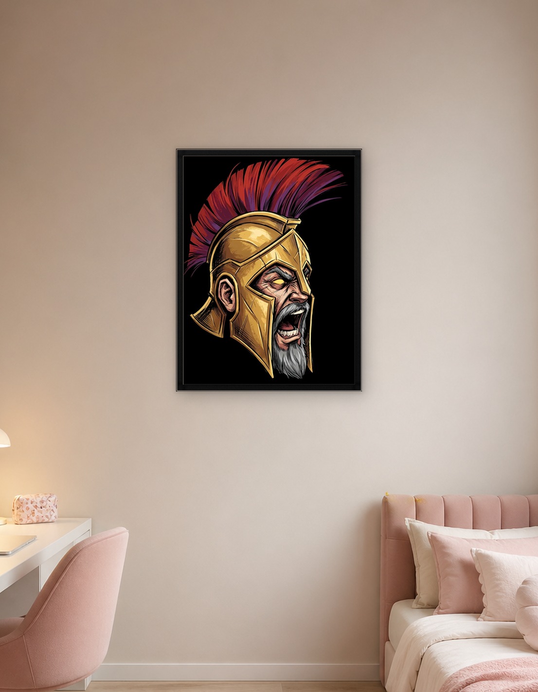 Spartan Warrior Head with Helmet