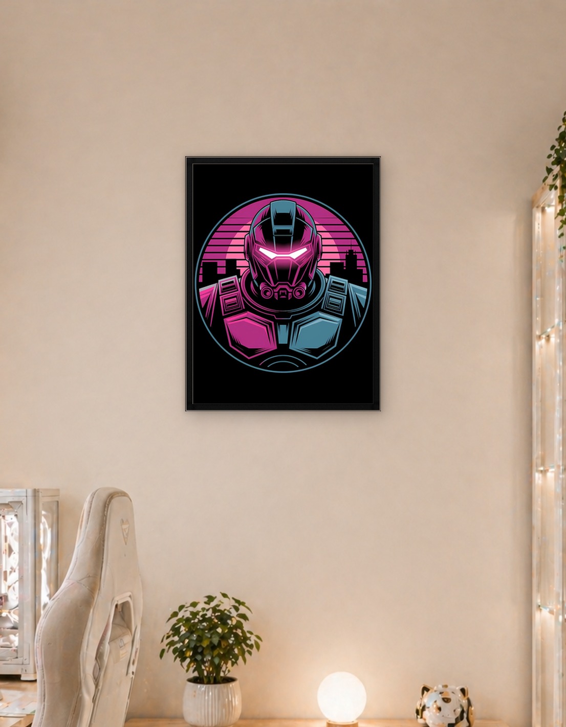 Retro Robot Cityscape