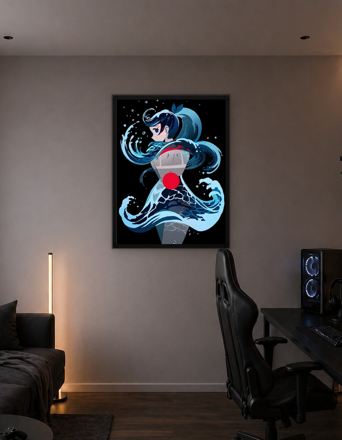 Water Girl Anime Style Illustration