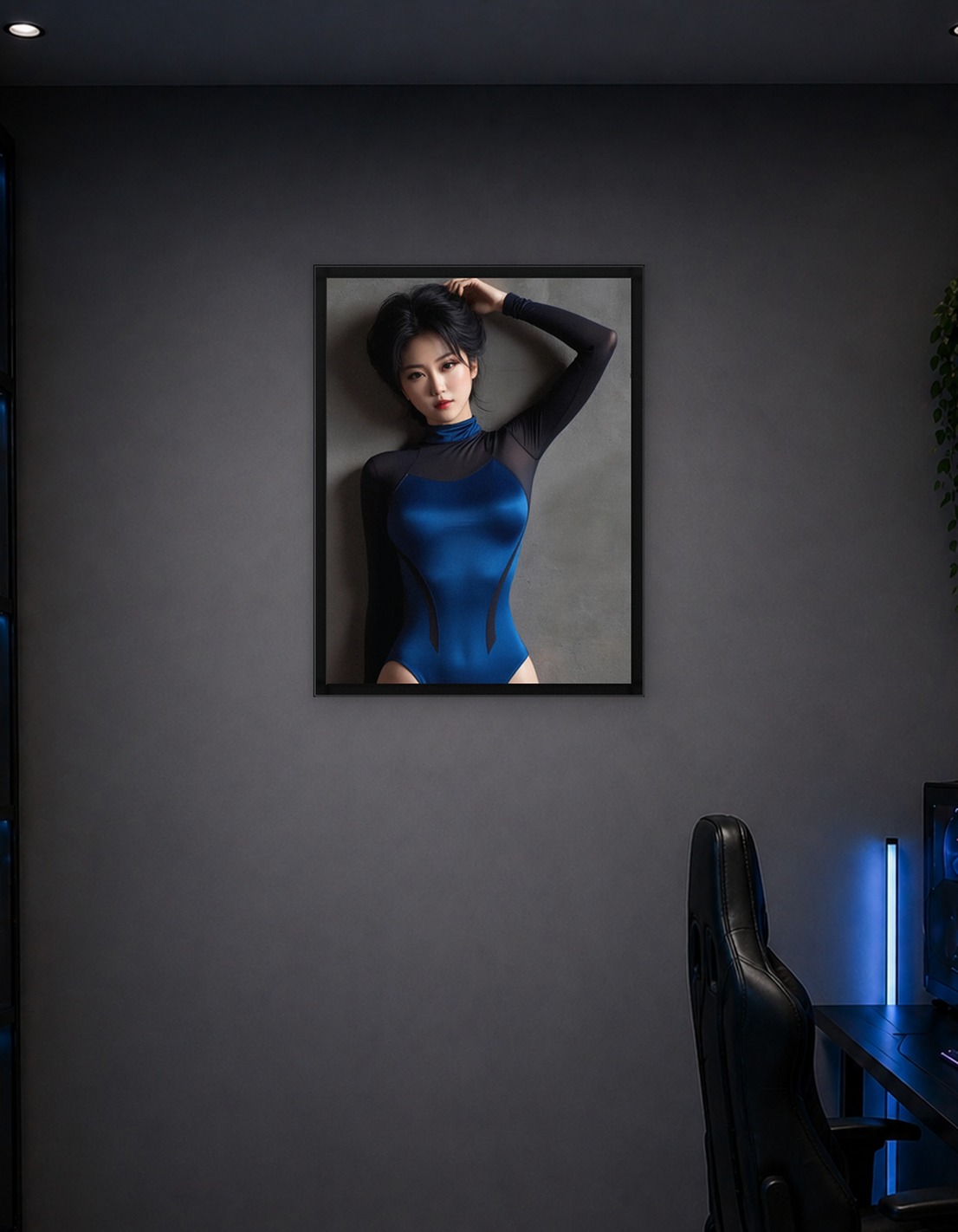 Woman in Blue Leotard - 8776398