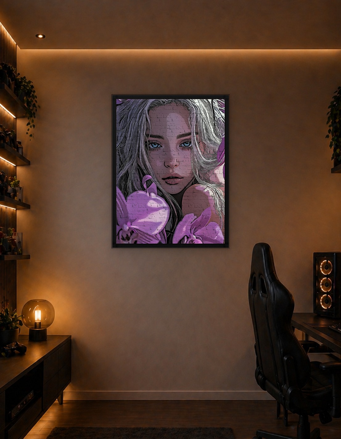 Woman with Flowers Digital Art