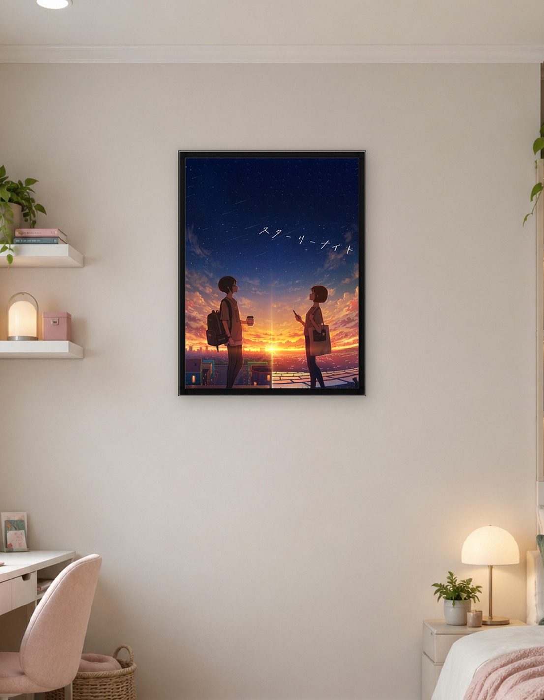 Starry Night Anime Scene
