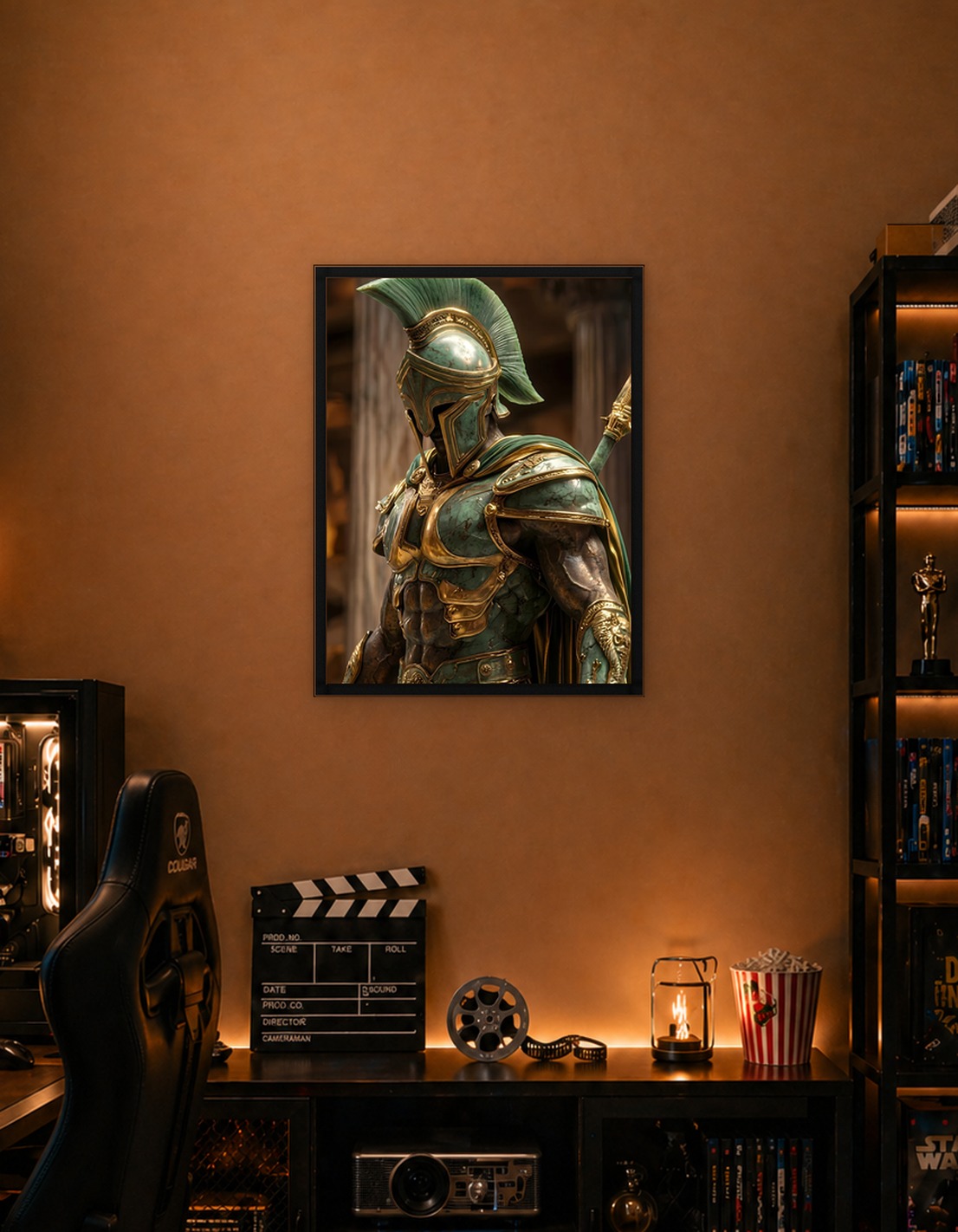 Verdant and Gold Spartan Warrior