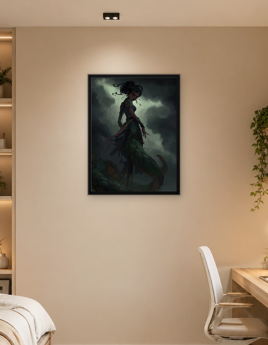 Serpentine Woman in Dark Fantasy Art