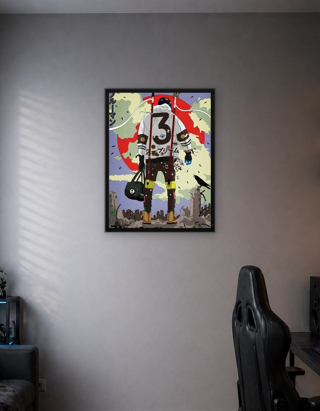 Urban Explorer Illustration with Crow
