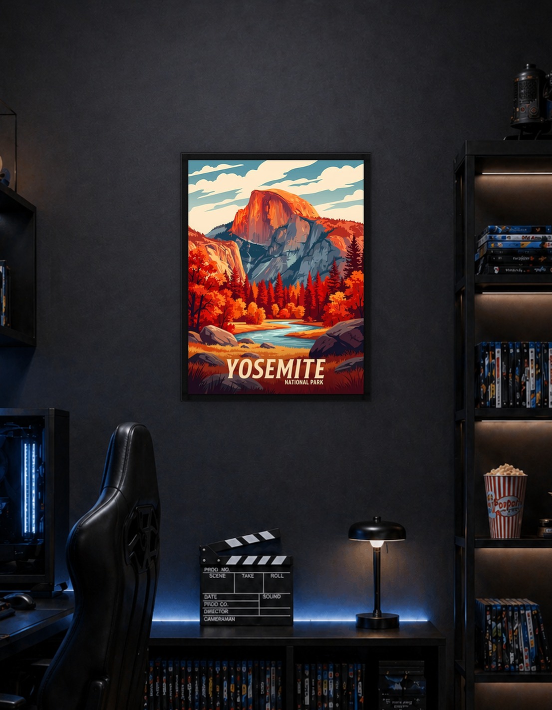 Yosemite National Park Landscape Illustration