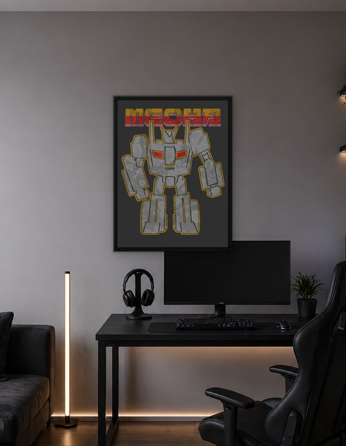 Retro Mecha Robot Illustration