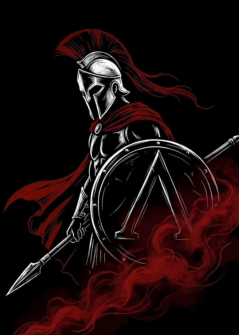 Spartan Warrior Illustration - 9340402