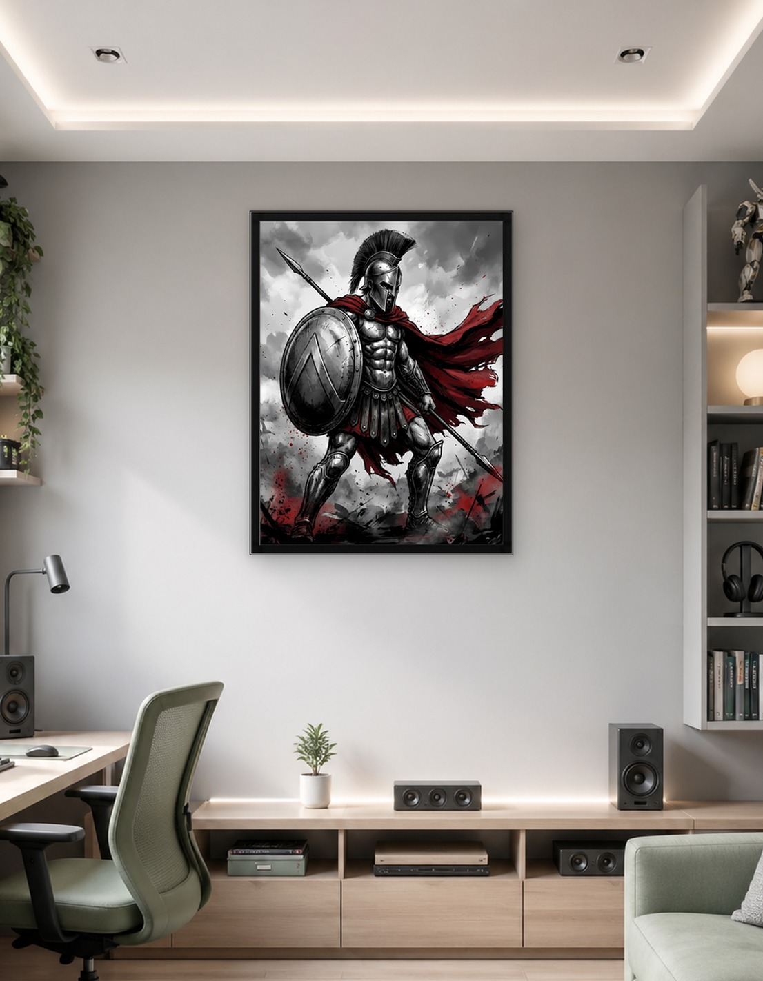 Spartan Warrior Illustration - 9358054