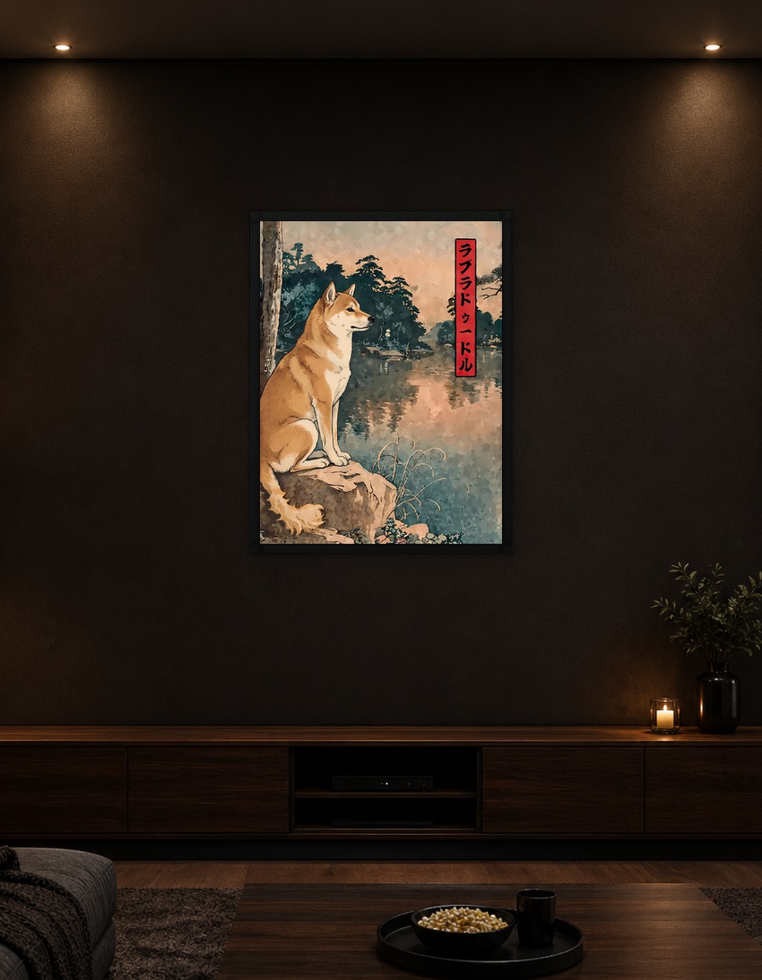 Shiba Inu Ukiyo-e Style Art