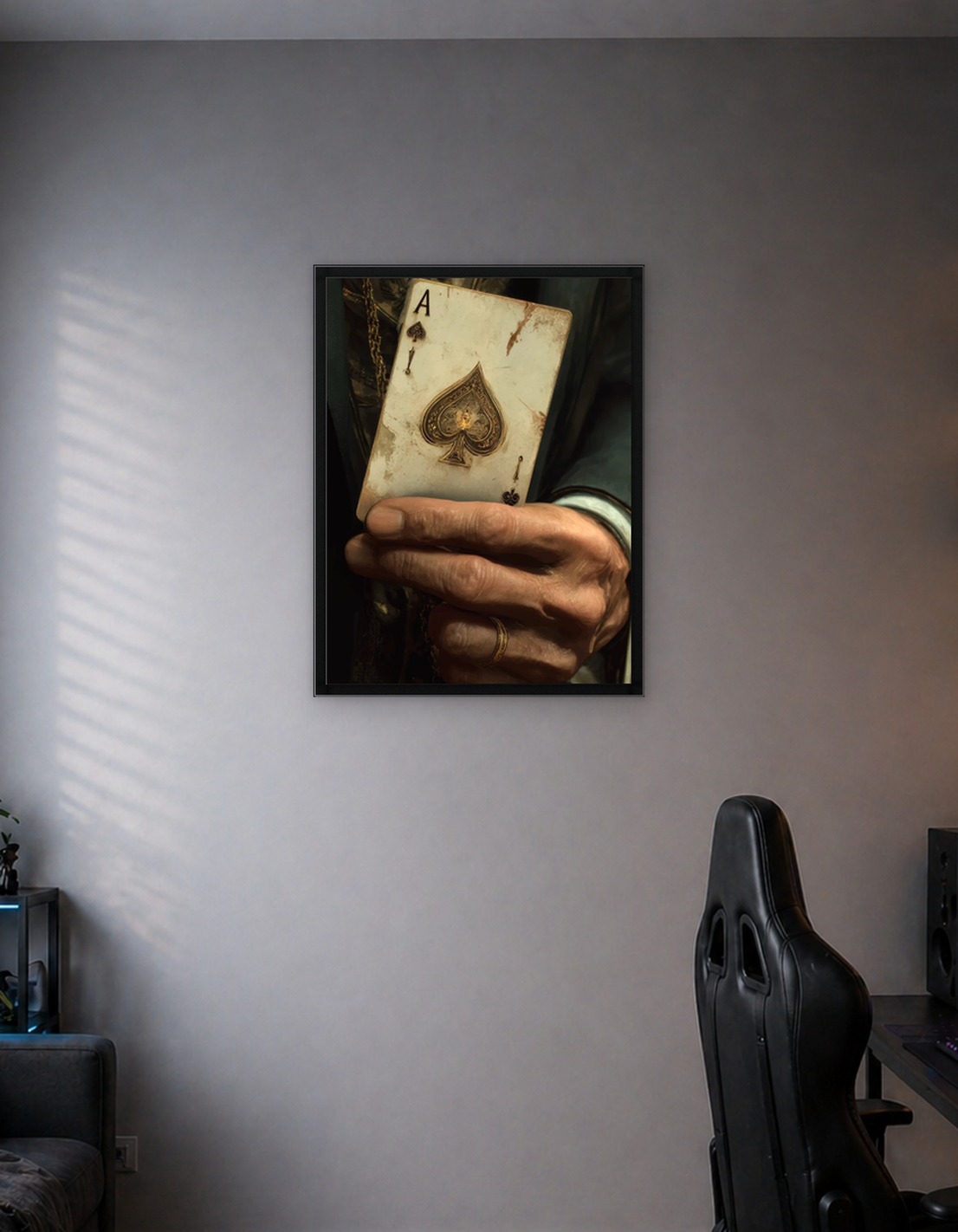 Ace of Spades Card in Hand