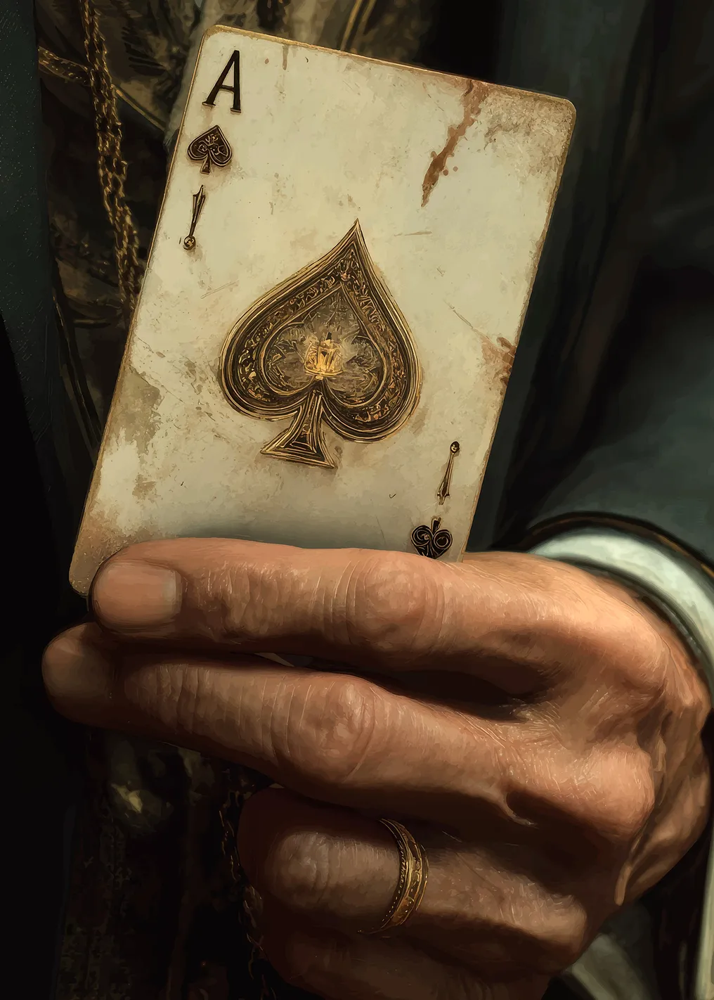Ace of Spades Card in Hand