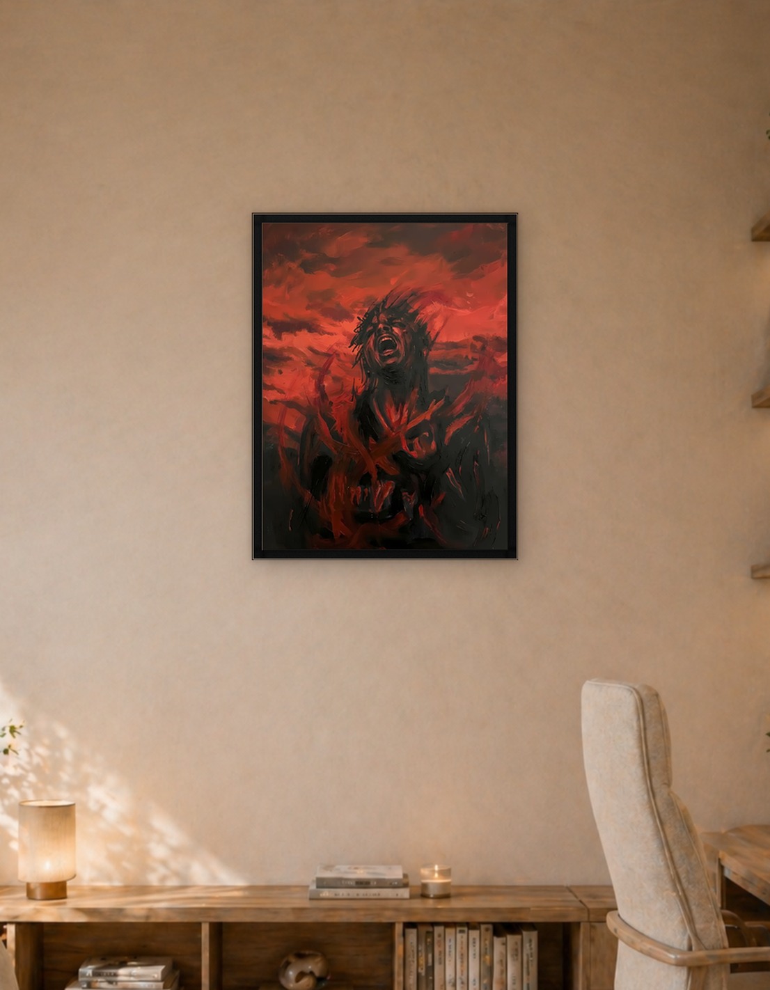 Red Anguish Painting