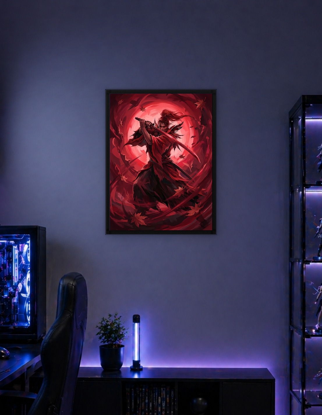 Red Samurai Warrior with Katana - 9356416