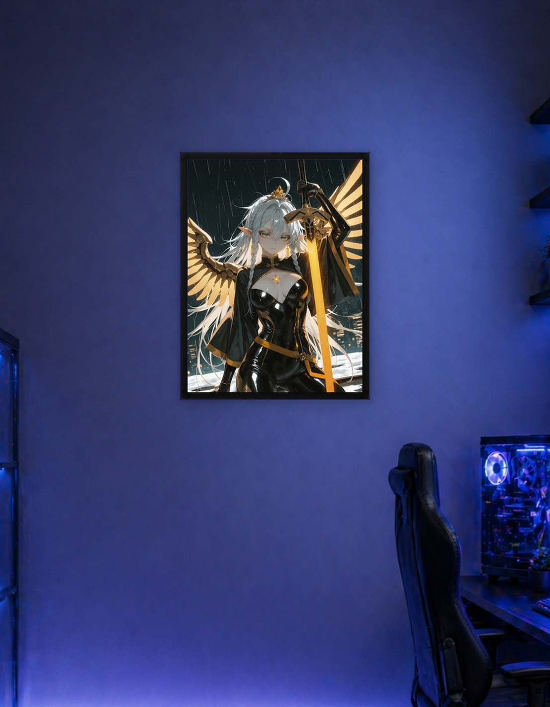 Winged Elf Warrior with Sword
