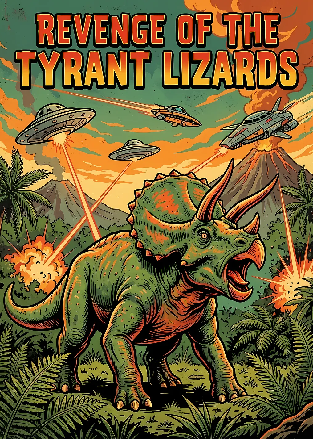 Revenge of the Tyrant Lizards Artwork