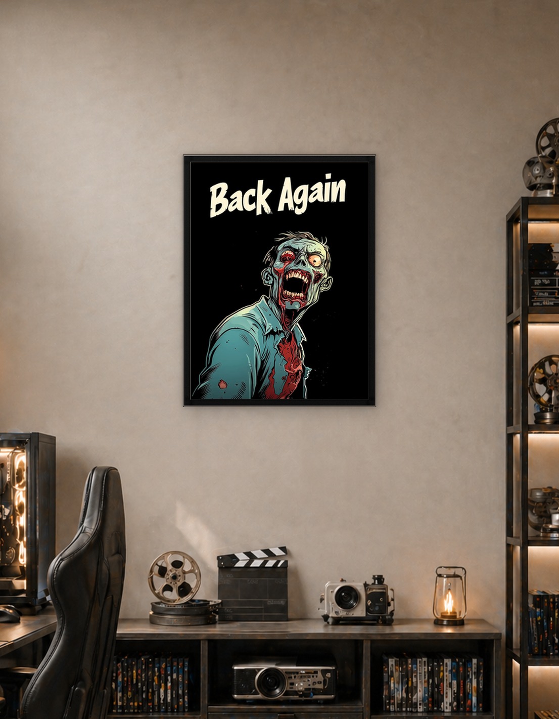 Back Again – Comic Zombie Scream Poster