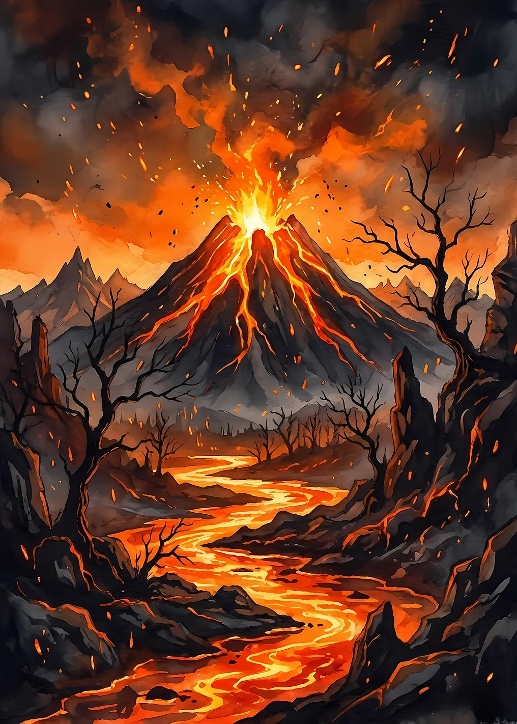 Volcanic Eruption Landscape