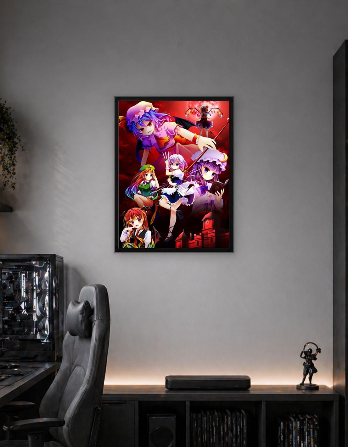 Touhou Project Characters with Red Moon