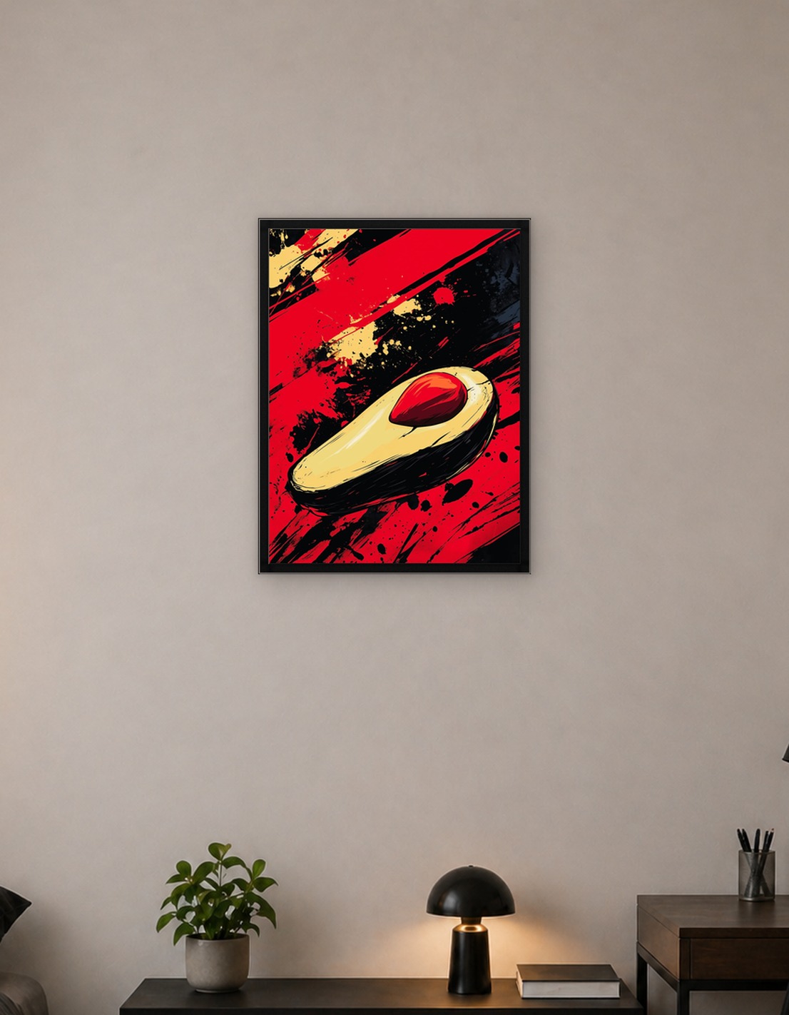 Avocado Half Abstract Art