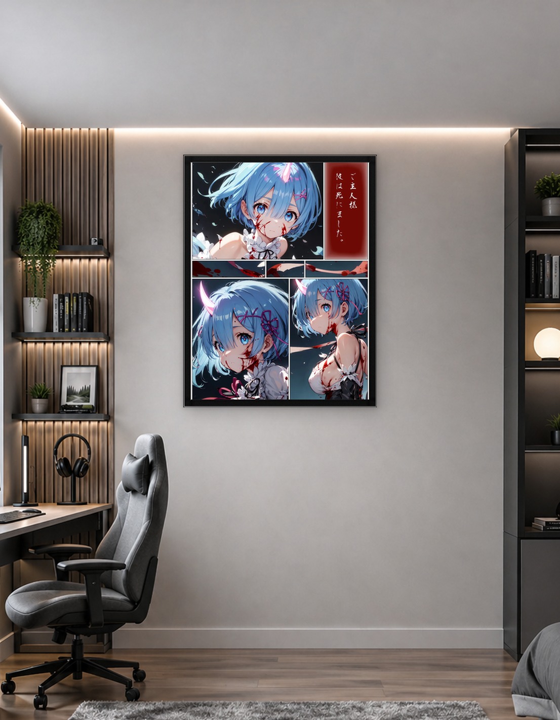 Rem: Bloodied Anime Character