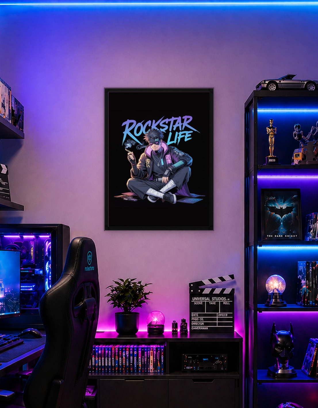 Rockstar Life Cyberpunk Anime Character