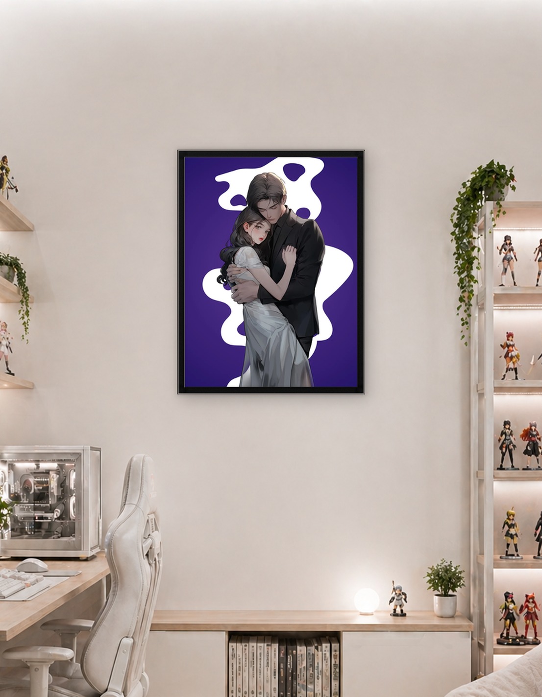 Romantic Embrace: Couple in Formal Wear