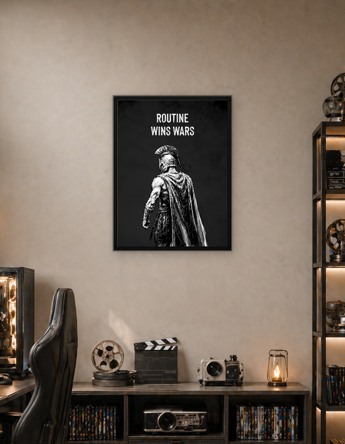 Routine Wins Wars Spartan Illustration