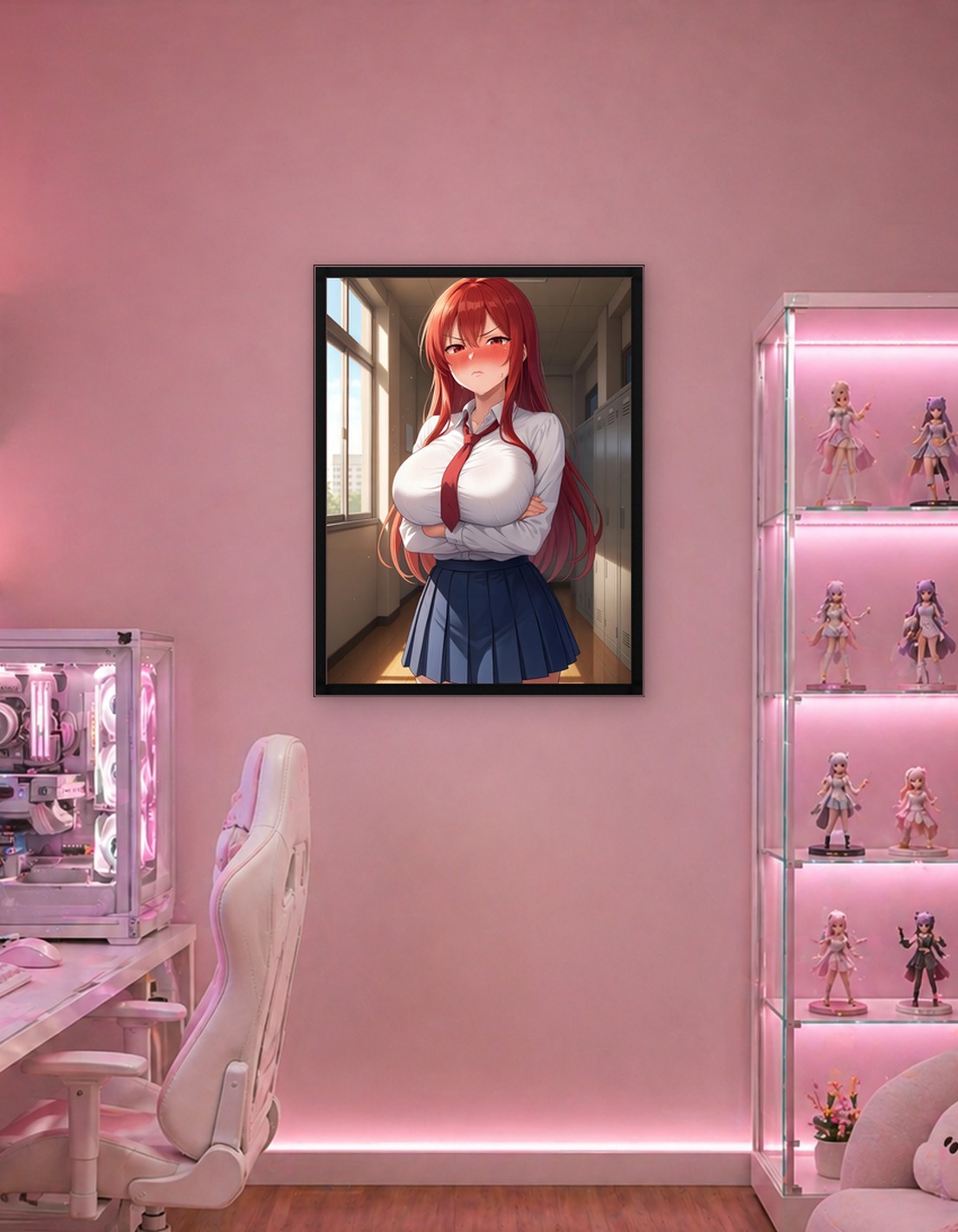 Red haired Tsundere