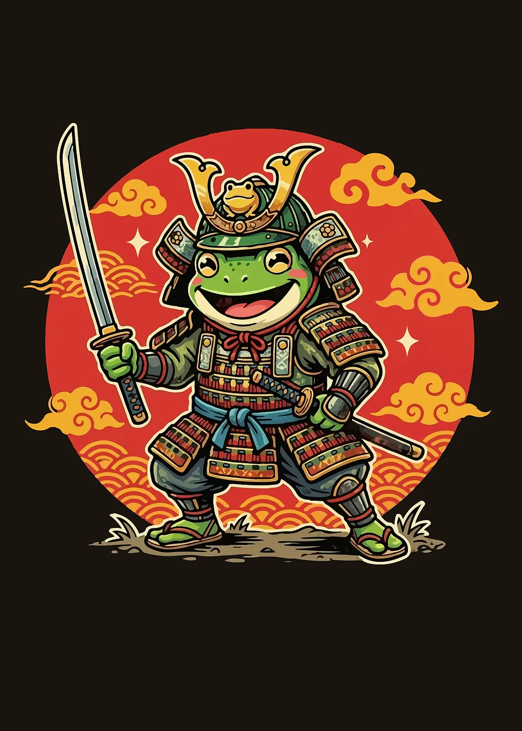 Samurai Frog Warrior