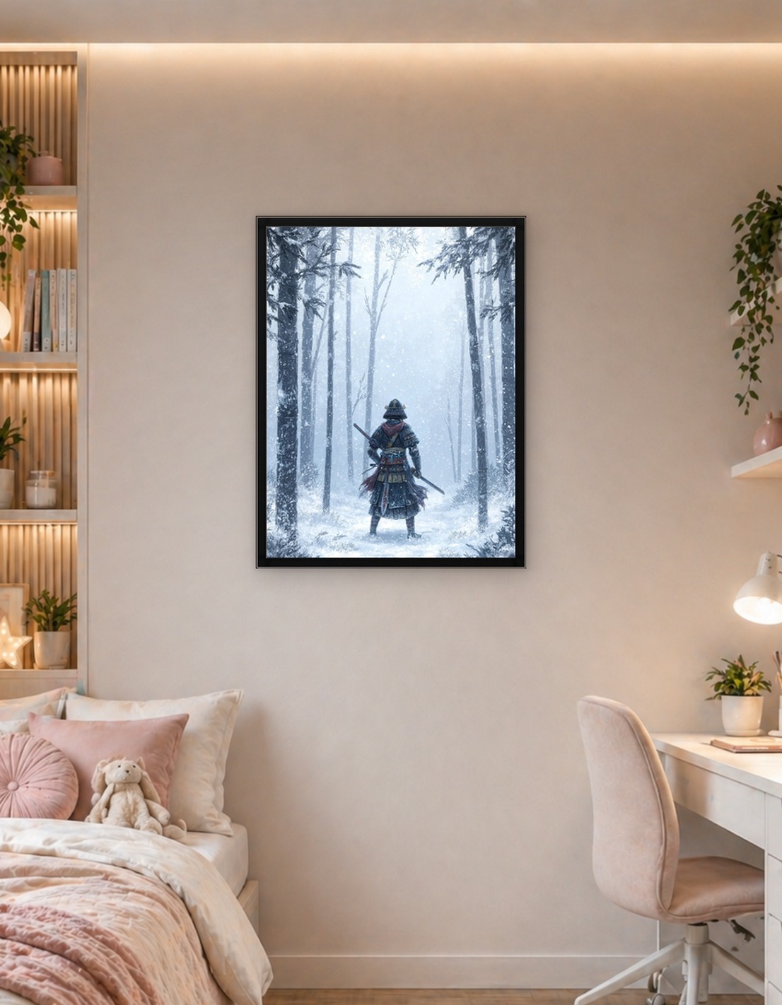 Samurai in a Snowy Forest