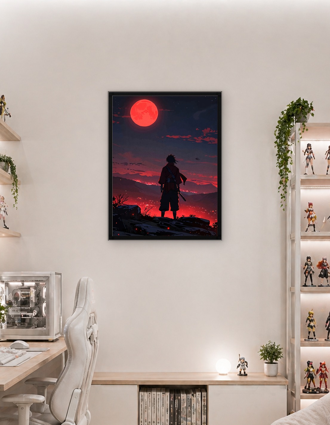 Samurai Under a Red Moon