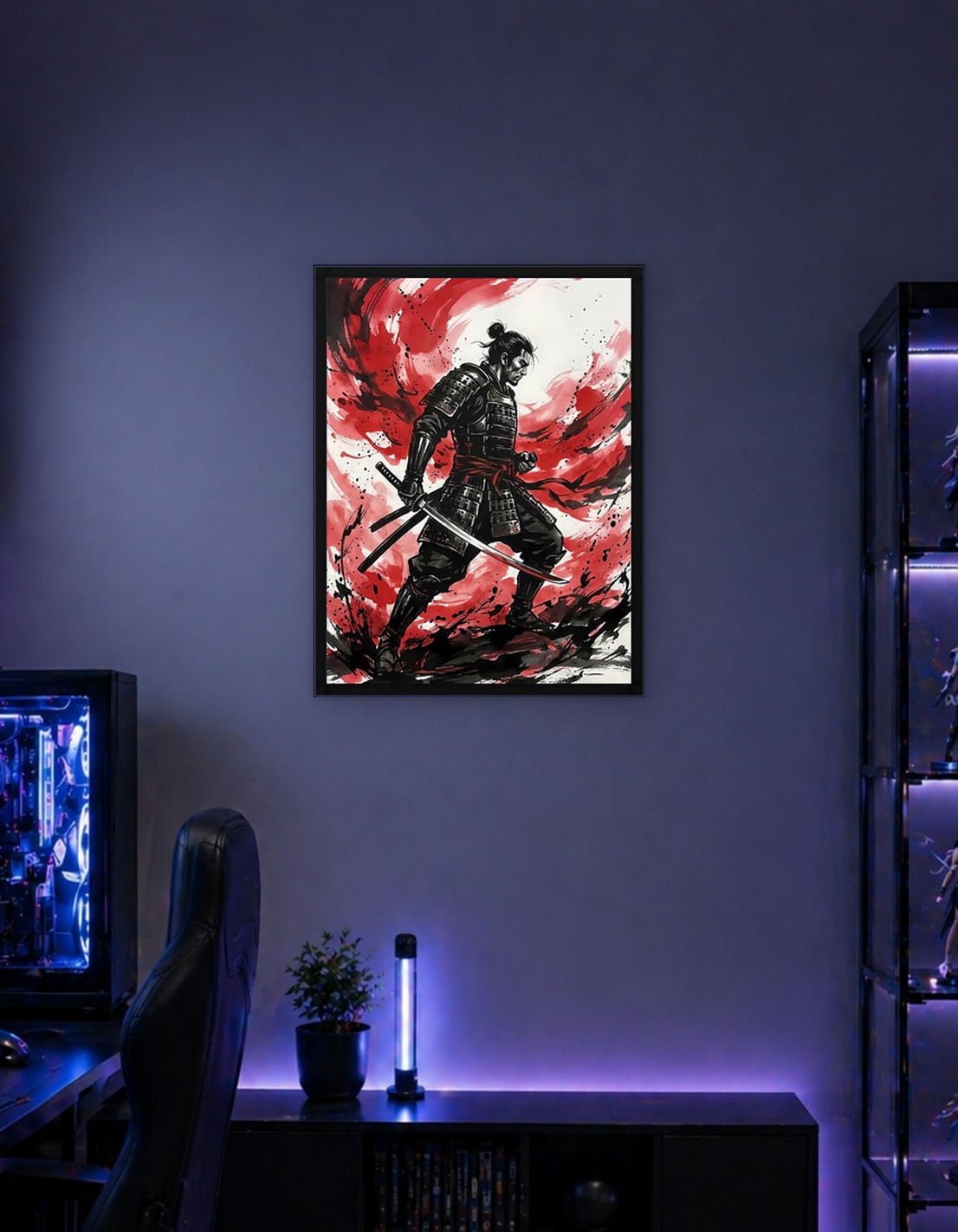 Samurai Warrior in Ink Style