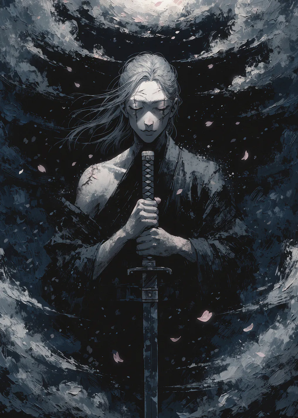 Samurai Warrior with Katana - 9995578