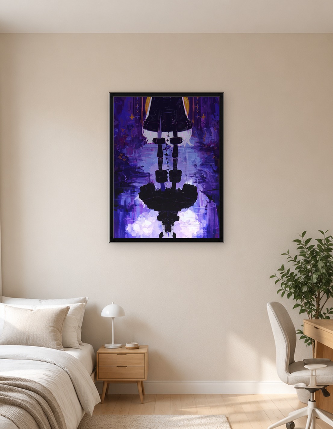 Reflective Anime Character Art