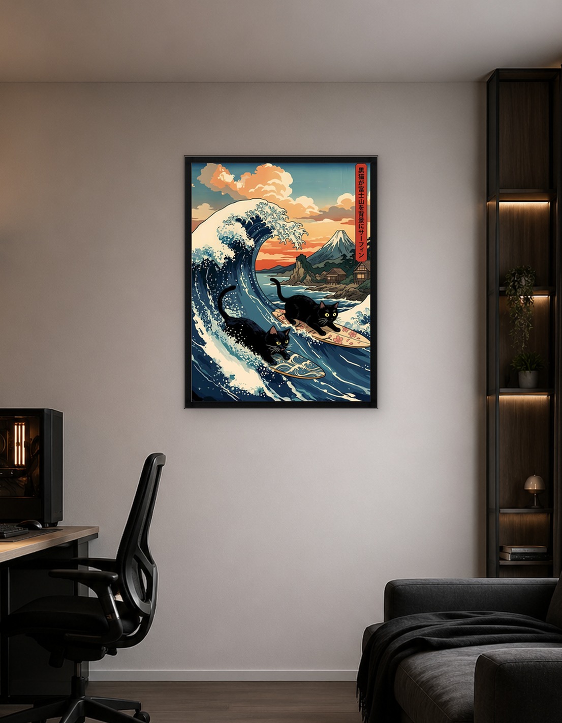 Серфинг кошек на горе Фудзи