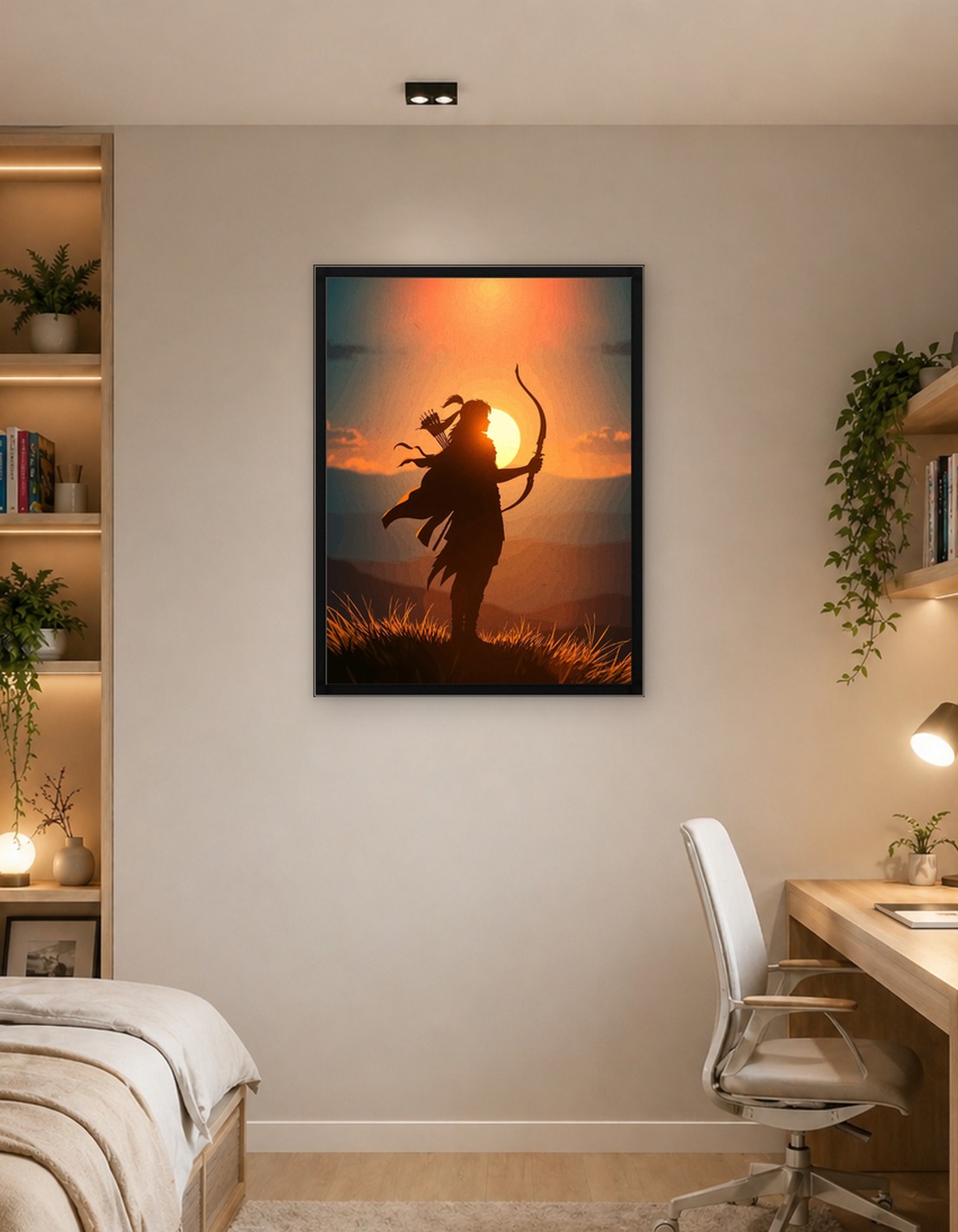 Silhouette Archer at Sunset