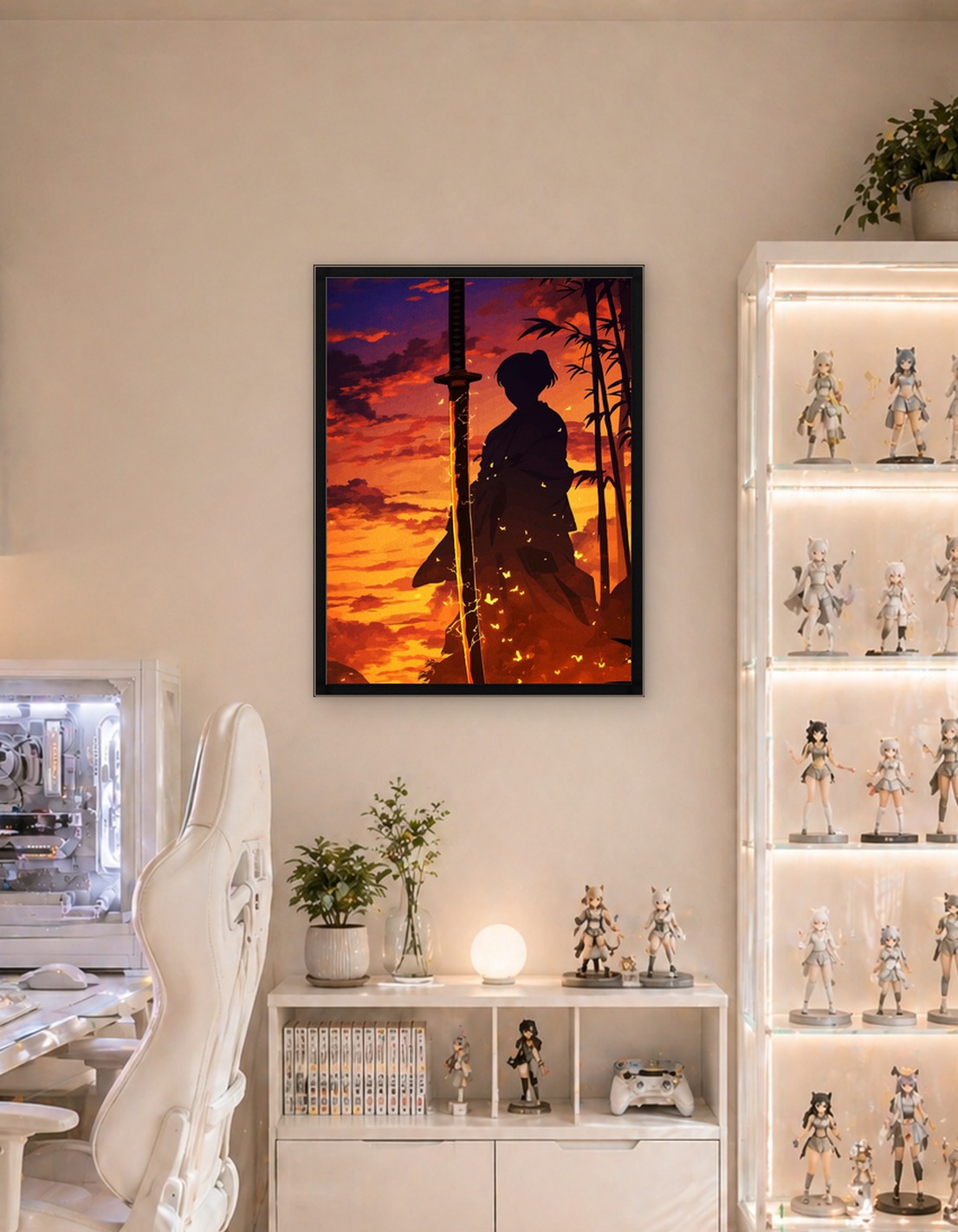 Silhouette with Sword and Sunset