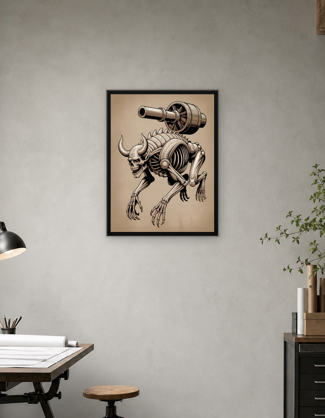 Skeletal Beast with Cannon