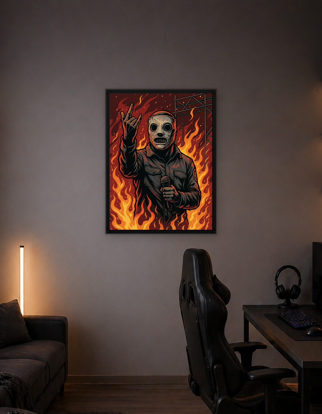 Slipknot Corey Taylor in Flames