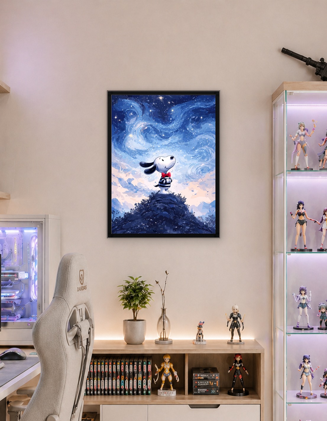 Snoopy Looking at the Starry Sky