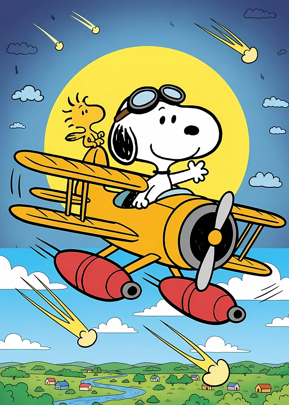 Snoopy Flying Ace with Woodstock