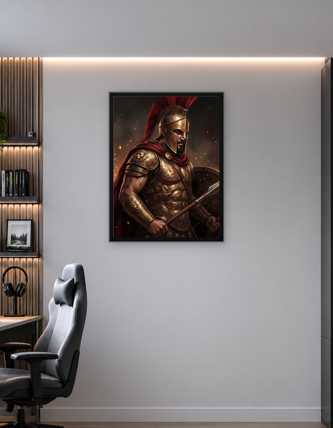 Spartan Warrior in Golden Armor
