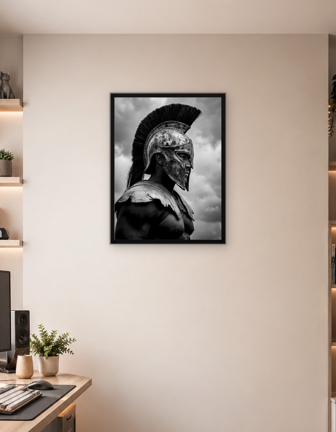 Spartan Warrior in Black and White - 9347575