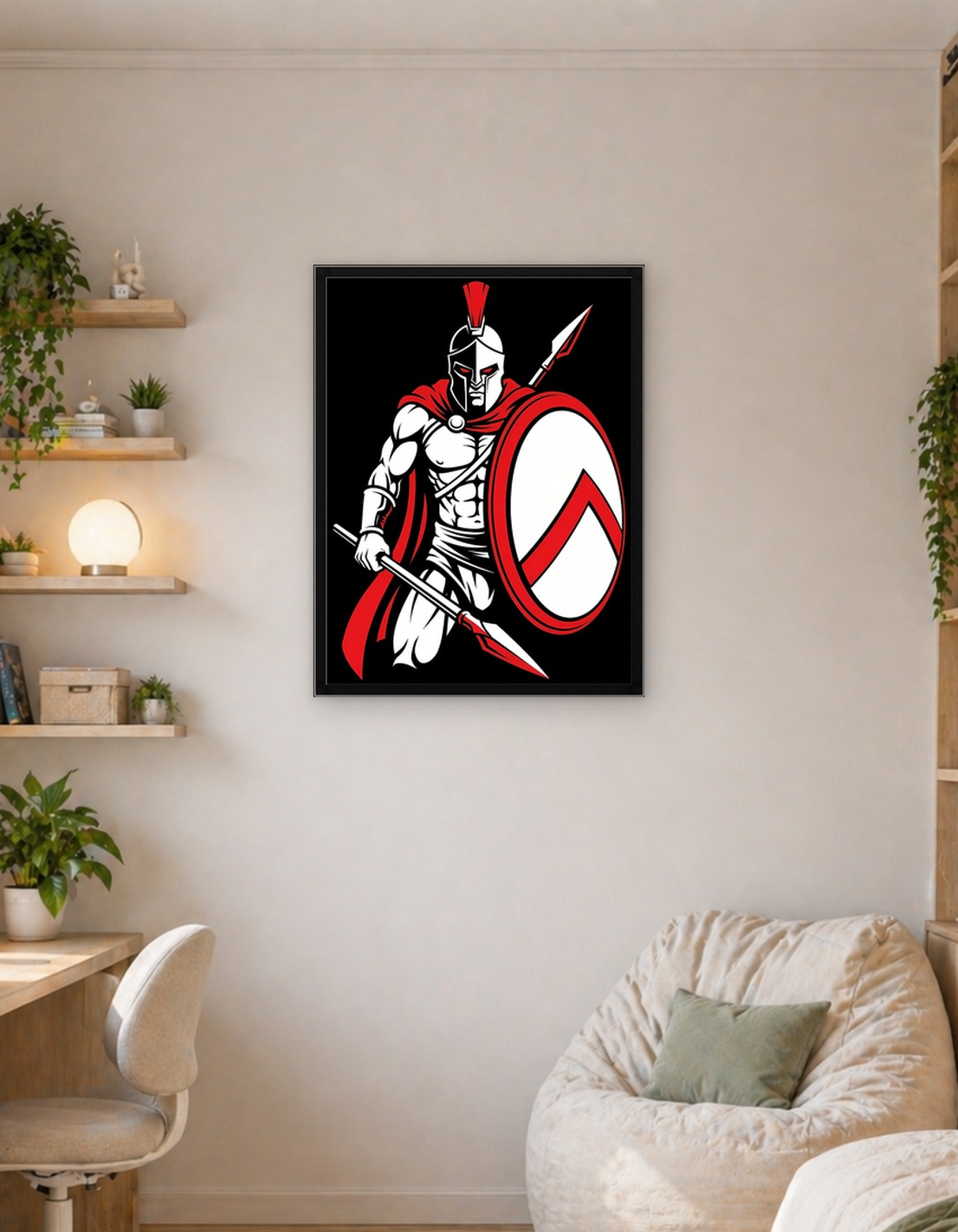 Spartan Warrior with Spear and Shield - 9340245