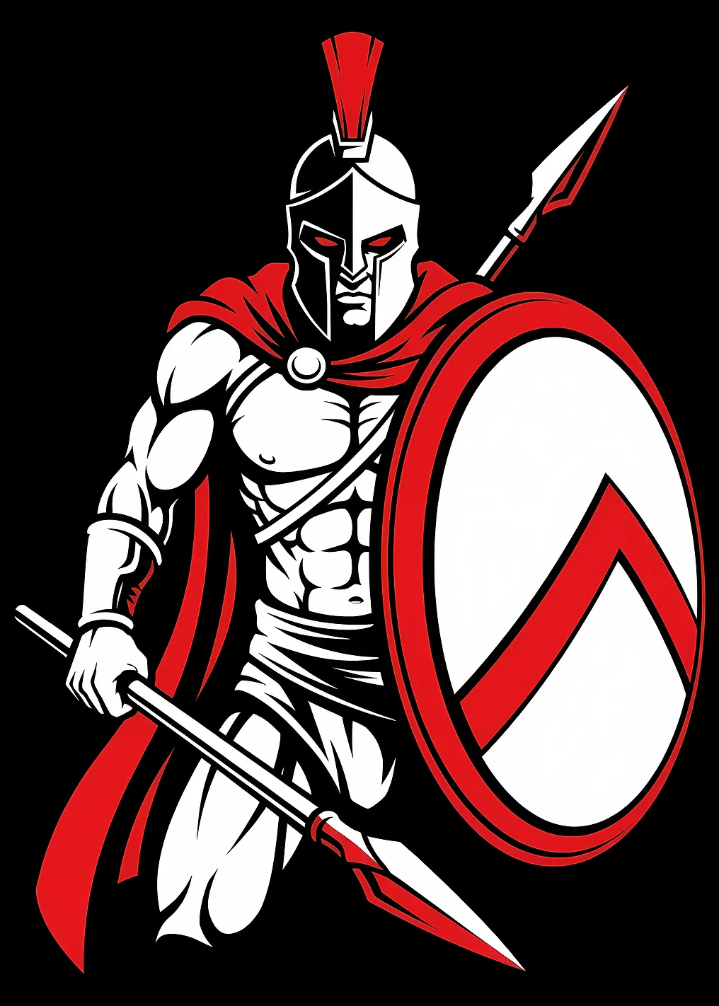 Spartan Warrior with Spear and Shield - 9340245