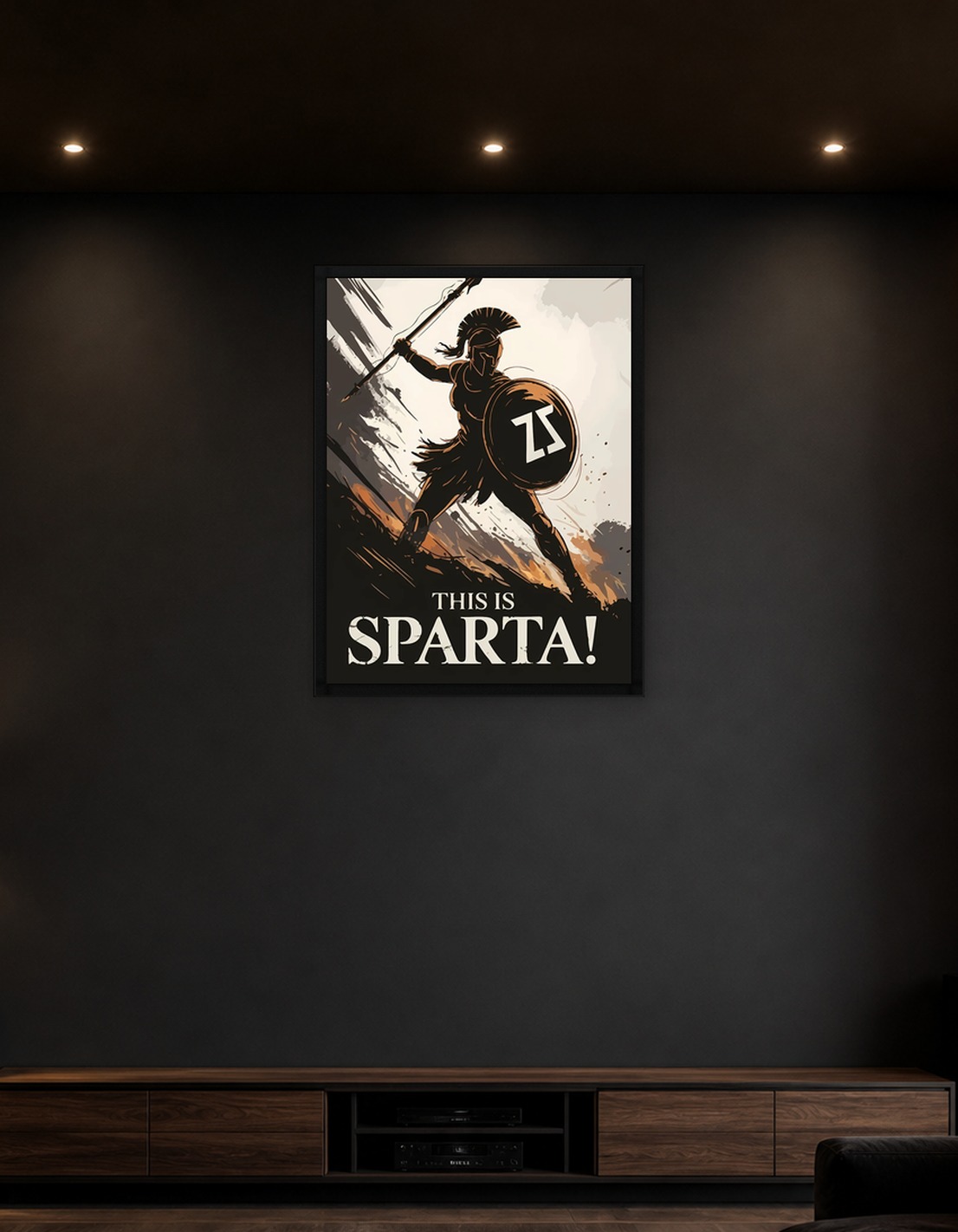 Spartan Warrior with Spear and Shield - 9349364
