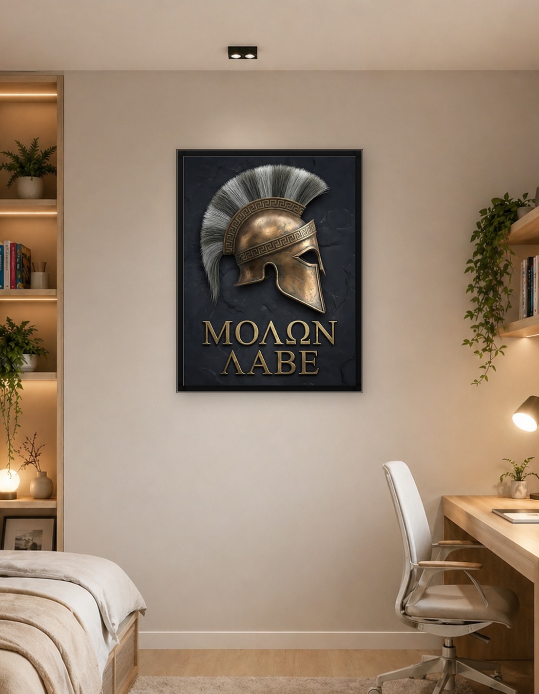 Spartan Helmet with Molon Labe